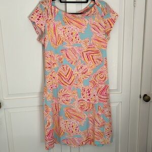 Lilly Pulitzer Loren Dress L Tini Bikini Print Short Sleeve dress